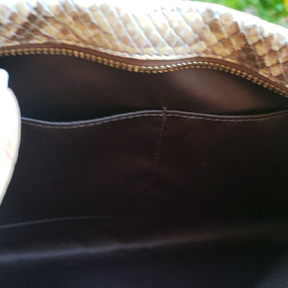 Coach Snakeskin & Lambskin Clutch - Picture 7 of 7